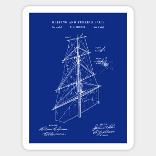 Sailing Ship Sail Patent 1878 Sticker